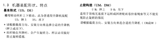 JWM丝杆升降机的特点